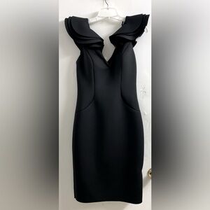 Eliza J Black Ruffle Mini Dress